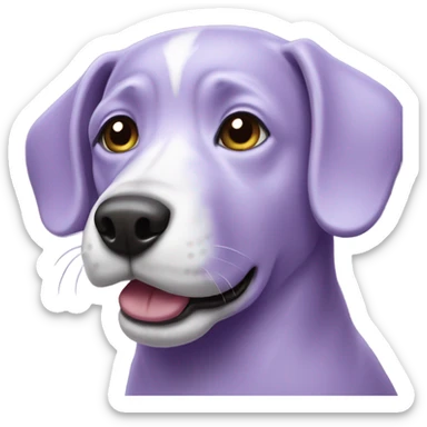 Lilac Purple dog  sticker