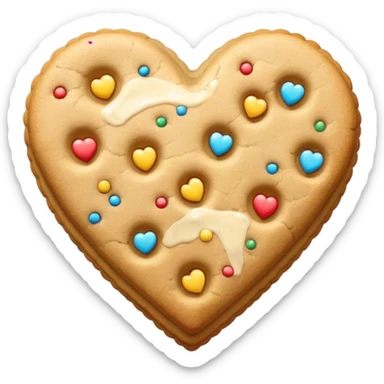 cookie heart with glitter sticker