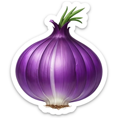 dried purple onion single sphere sticker