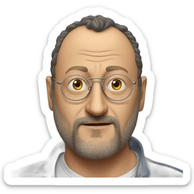 jean reno besando sticker