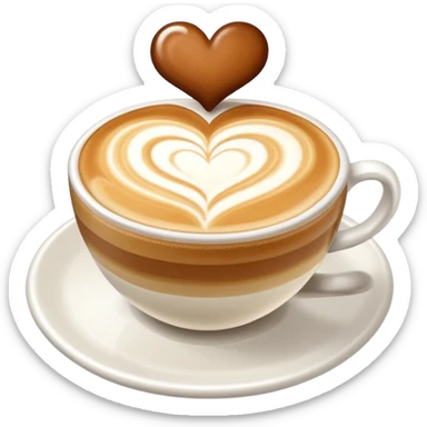 Latte art solo el dibujo sticker