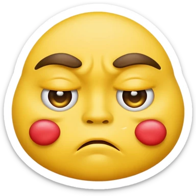 Make a grumpy kiss emoji sticker