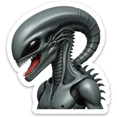 gray xenomorph from movie alien sticker