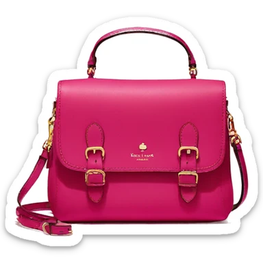 Realistic raspberry color kate spade satchel purse.  sticker