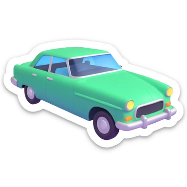 Make the transparent film stand out, floating and partially off the car, to show the application process, elegant 3D style sticker