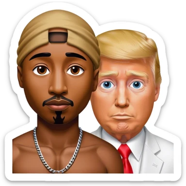 Tupac et trump sticker