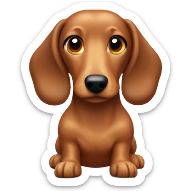 Light brown dapple sausage dog sticker