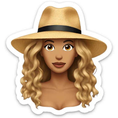 Beyonce wearing hat sticker