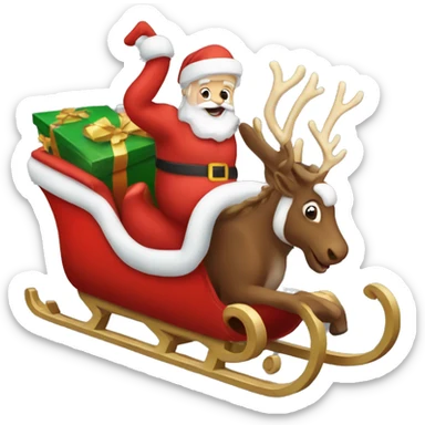 Santa’s sleigh sticker