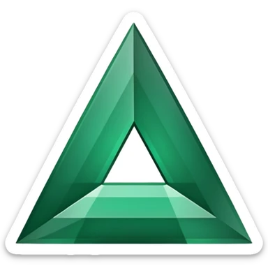 A green upside down triangle needs to face down sticker