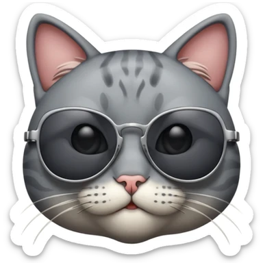 Cat wearing sunglasses new  sticker