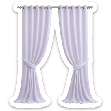 white curtain sticker
