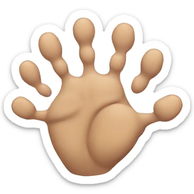 cat paws claping sticker