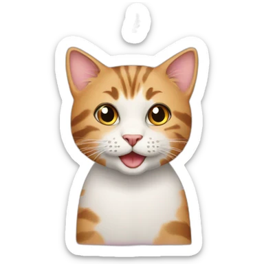 6 happy birthday cats sticker