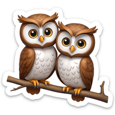 Create a high-quality 3D render that transforms the emojis 🦉 into 3D objects. Pixar-style, 

 sticker