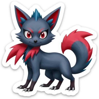 Sneasel-Weavile-Zoroark-Fakémon-hybrid-creature (full body)  sticker