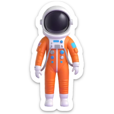 cosmonaut in space suit sticker