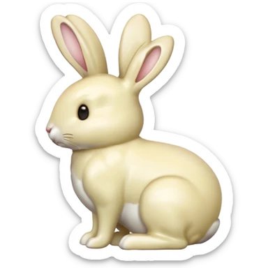 white chocolate bunny sticker