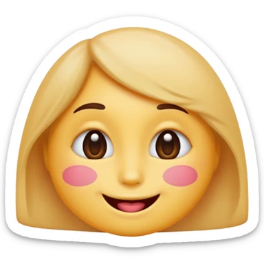 A single emoji that's feeling extreme happiness. Blushing and feeling in love. Grinning and smiling and making a kissy face. Something sweet and perfect to send to someone you love. Not a familiar love something deep and profound. Something unique. sticker