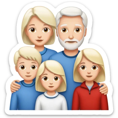 White Canadian family sticker