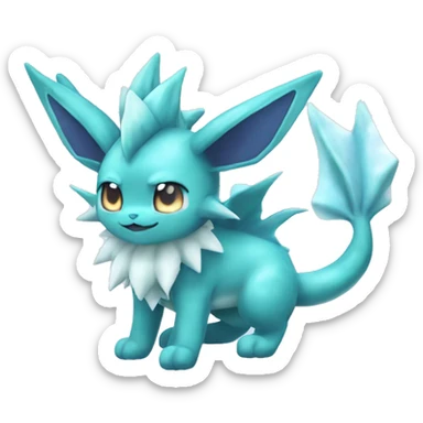 Kawaii Vaporeon-Glaceon-Pokémon full body sticker