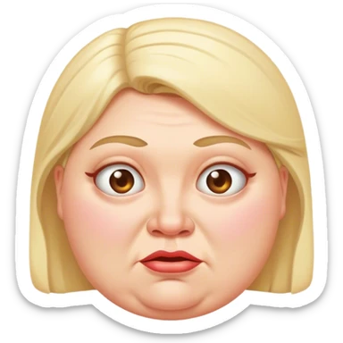 ugly fat white woman sticker