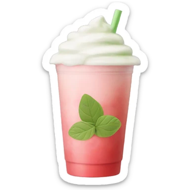An iced strawberry matcha latte  sticker