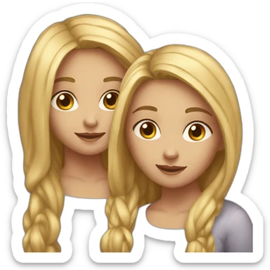 Deux filles meilleure amie sticker