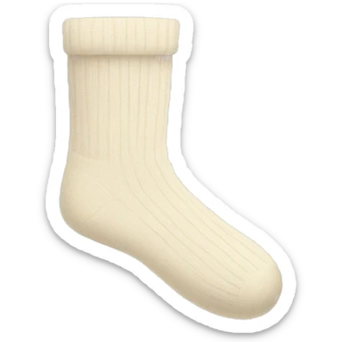 Cream colored socks sticker