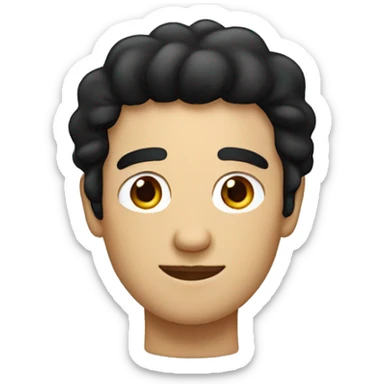 "man wih black hair and brown eyes at macbook laptop" sticker