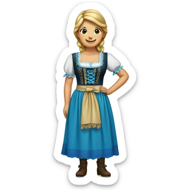 Blue Dirndl sticker