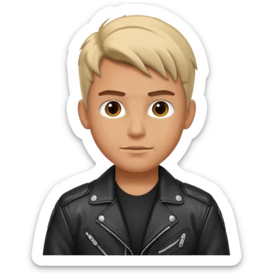 Biker Boy with calling sticker