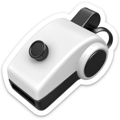 A referee whistle sticker