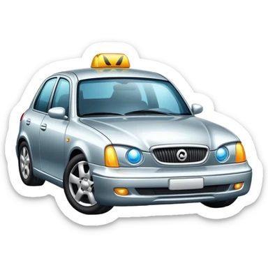 car with a polishing tool or shining effect sticker