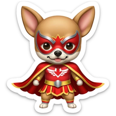 Un perro chihuahua, vestido de luchador sticker