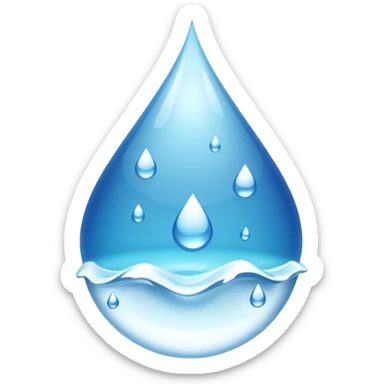 Gota de agua color blanco white sticker