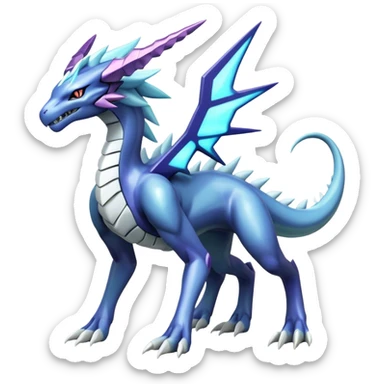  Cool Edgy Shiny Godly Ethereal Digimon-Suicune-Dialga-Kyurem-Reptile full body sticker