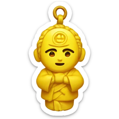 korean yellow amulet sticker