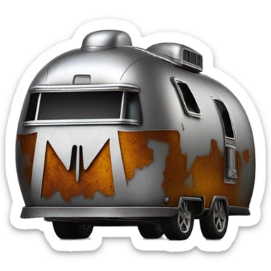 Hot wheel’s Darth Vader’s airstream rc caravan rusted  sticker