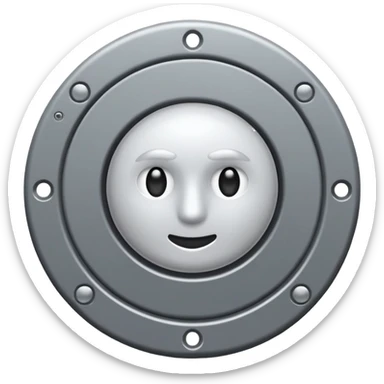 fais moi un bouclier gris avec un point d'interogation dessusssus sticker