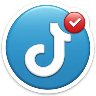Make me an emoji thats look exactly like the TikTok verified emoji a blue tick make it exactly no difference  sticker