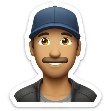 Con gorra lansando beso sticker