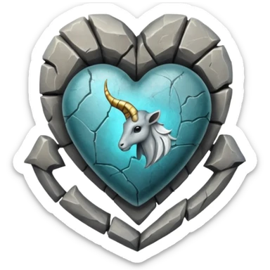 capricorn heart sticker
