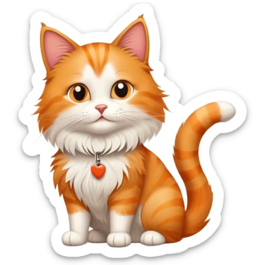 A cat holds the sign with the inscription sticker