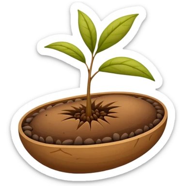 a single seed not in  the soil  sticker