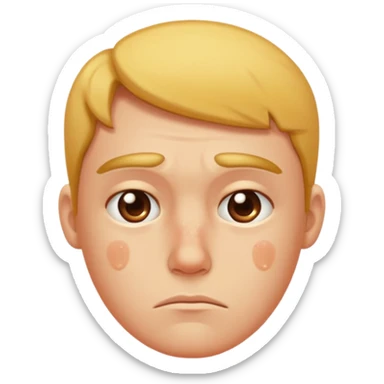 sad emoji with pimples sticker