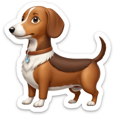 Weiner dog riding a dog sticker