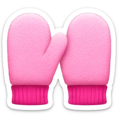 Pink pair of mittens  sticker