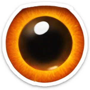 Fiery Eye of Sauron with orange iris. sticker