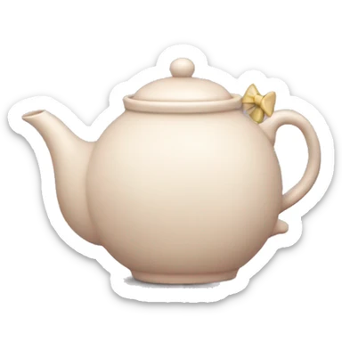 Make a teapot with a bow sticker